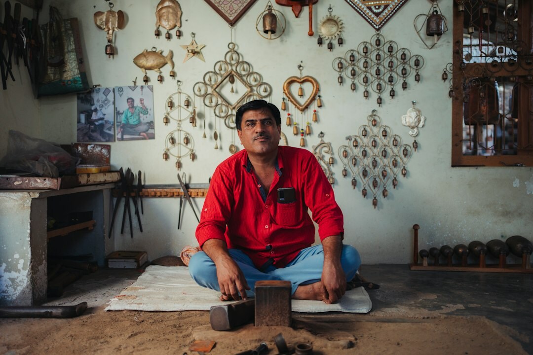 Portrait of a Danish craftsman in his workshop